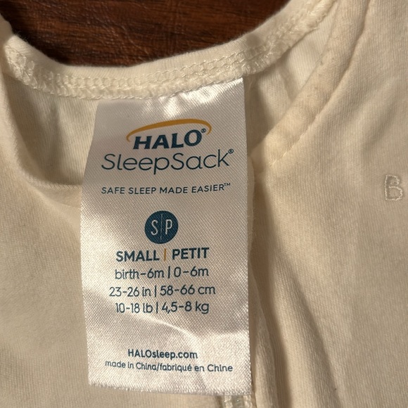 Halo Sleep sack. Ivory. Small birth-6 mo 23-26” 10-18 pounds new without tags - Picture 2 of 5